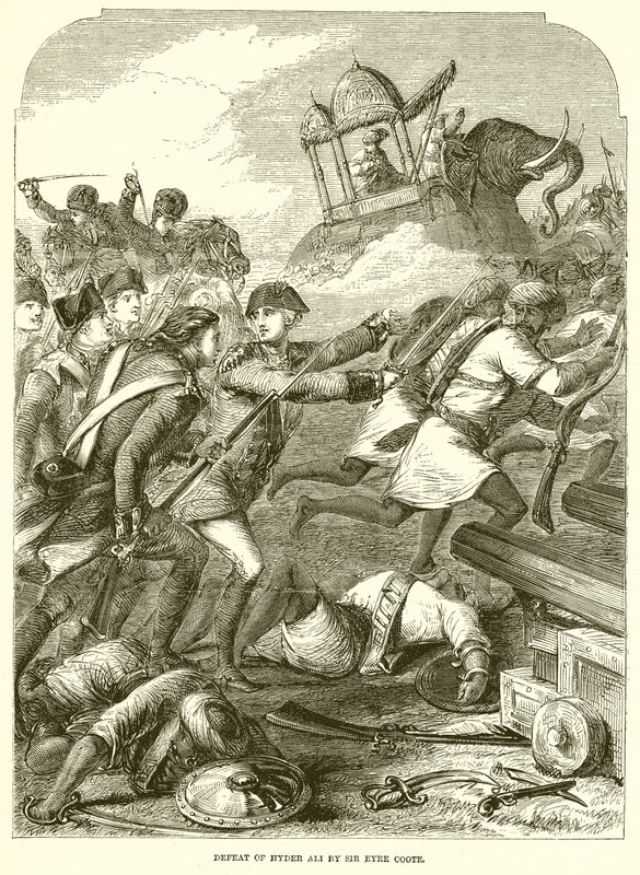 Derrota de Hyder Ali por Sir Eyre Coote de English School