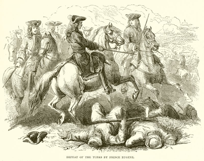 Derrota de los turcos por el príncipe Eugenio de English School