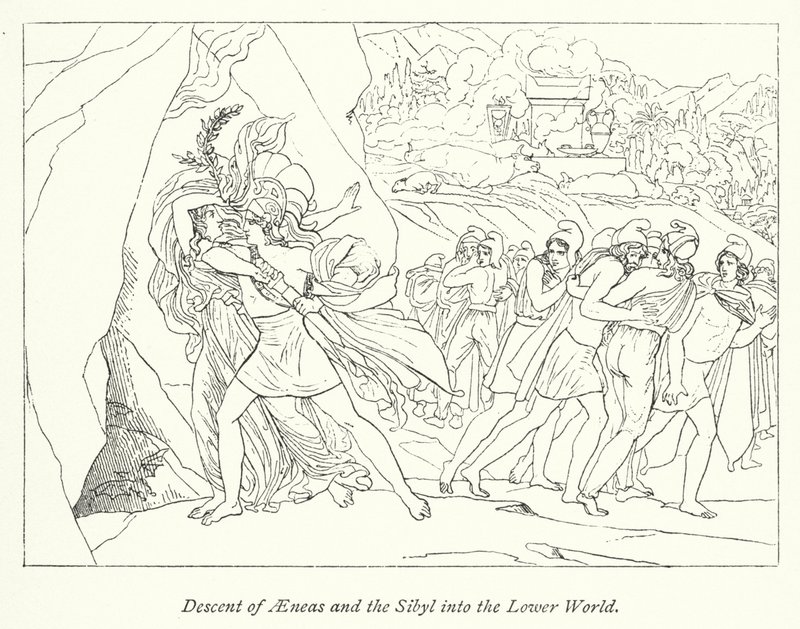 Descenso de Eneas y la Sibila al Mundo Inferior de English School