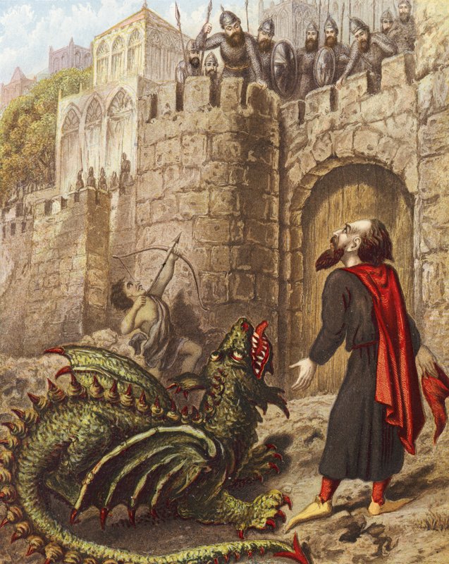 Diabolus, Ill-Pause y Tisiphone ante las puertas de Mansoul de English School