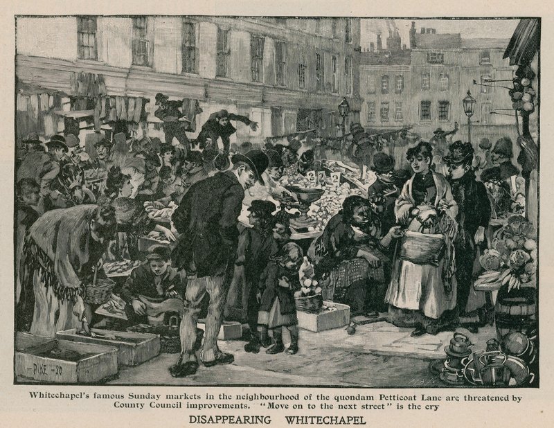 Desapareciendo Whitechapel: Los famosos mercados dominicales en el vecindario de la antigua Petticoat Lane están amenazados por mejoras del Consejo del Condado de English School