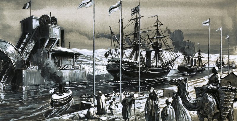 El gran golpe de Disraeli fue comprar una participación mayoritaria en el Canal de Suez de English School