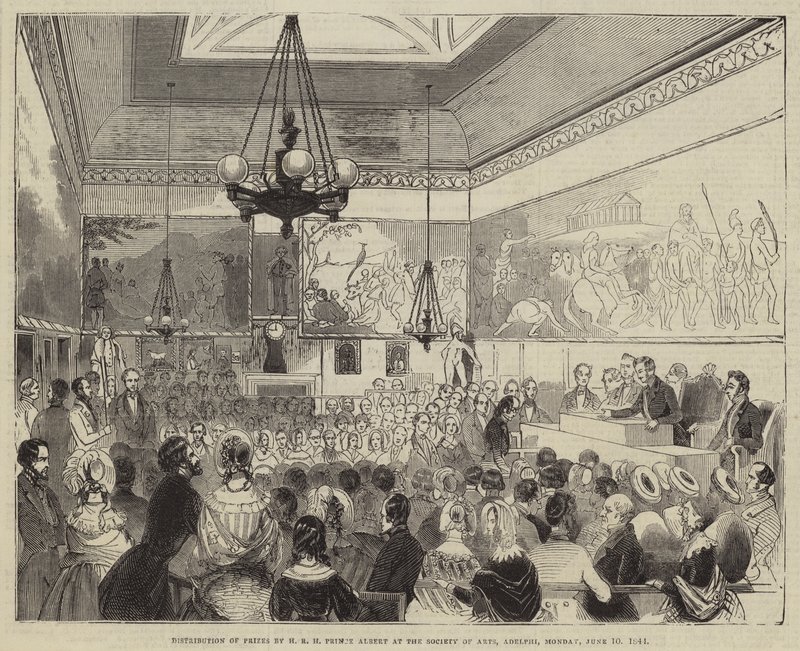 Distribución de premios por SAR el Príncipe Alberto en la Sociedad de Artes, Adelphi, lunes, 10 de junio de 1844 de English School