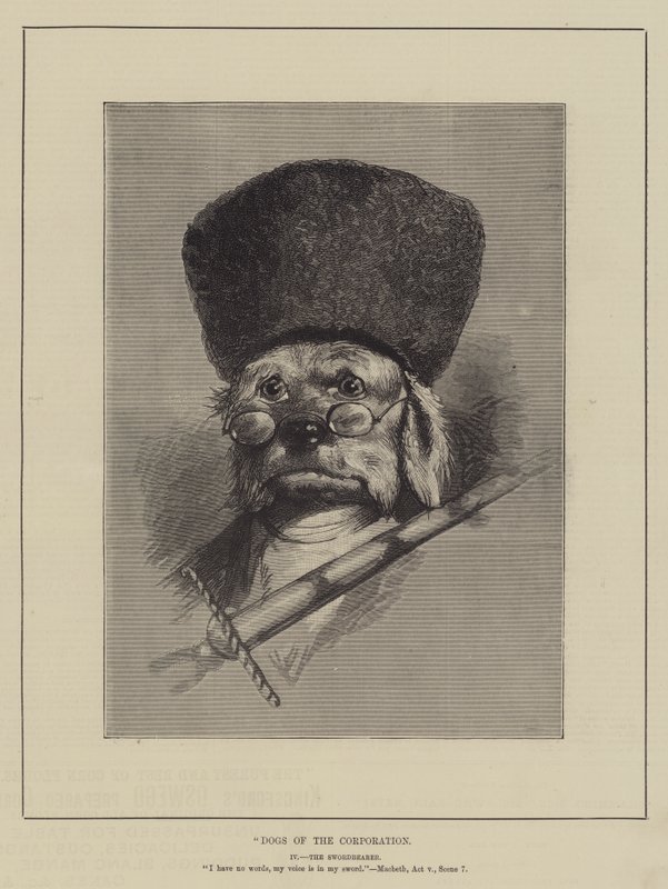 Perros de la corporación (grabado) de English School