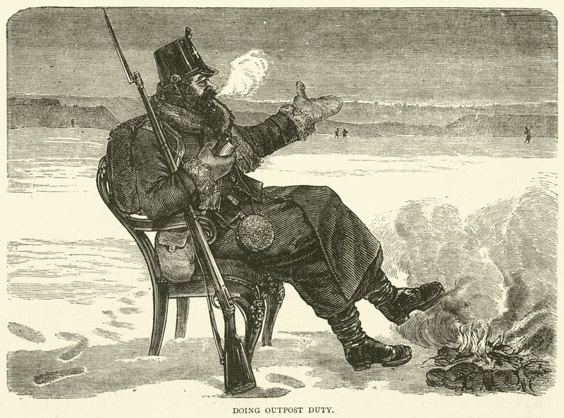 De guardia avanzada, diciembre 1870 de English School