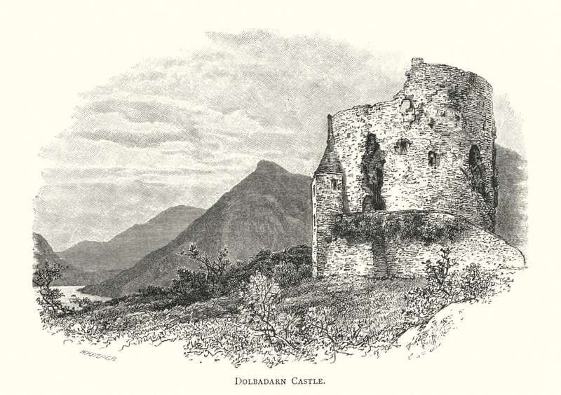 Castillo de Dolbadarn (grabado) de English School