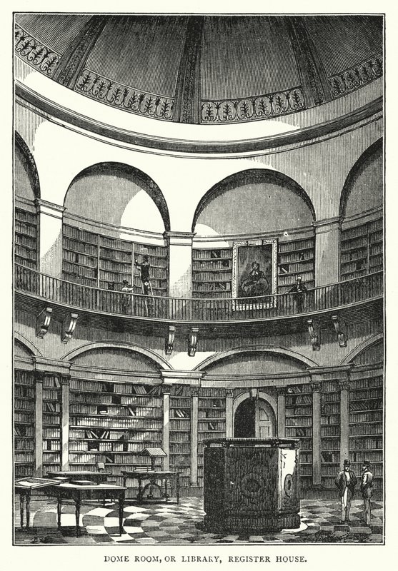 Sala de la Cúpula, o Biblioteca, Register House de English School