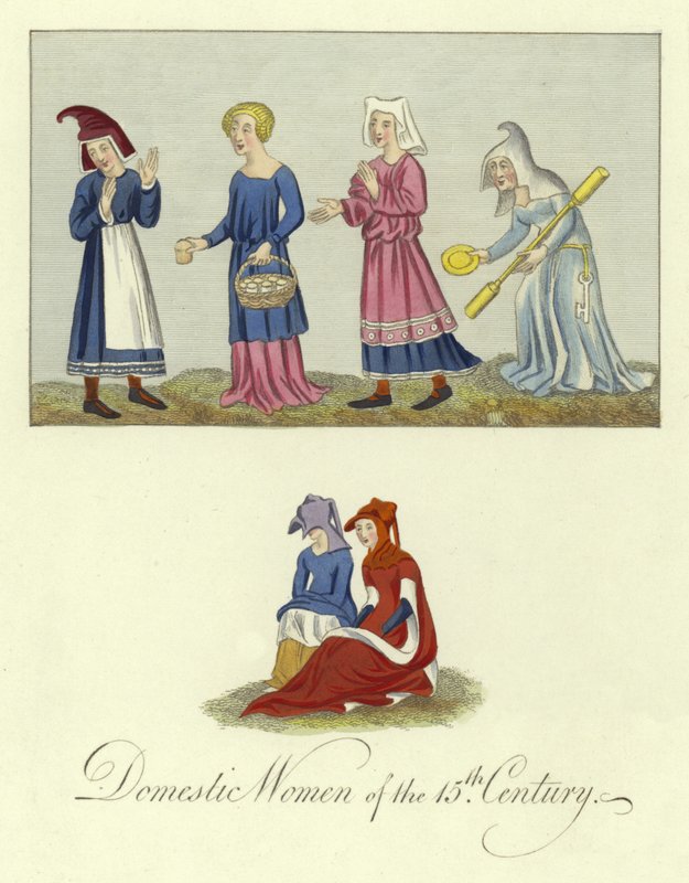 Mujeres domésticas del siglo XV de English School