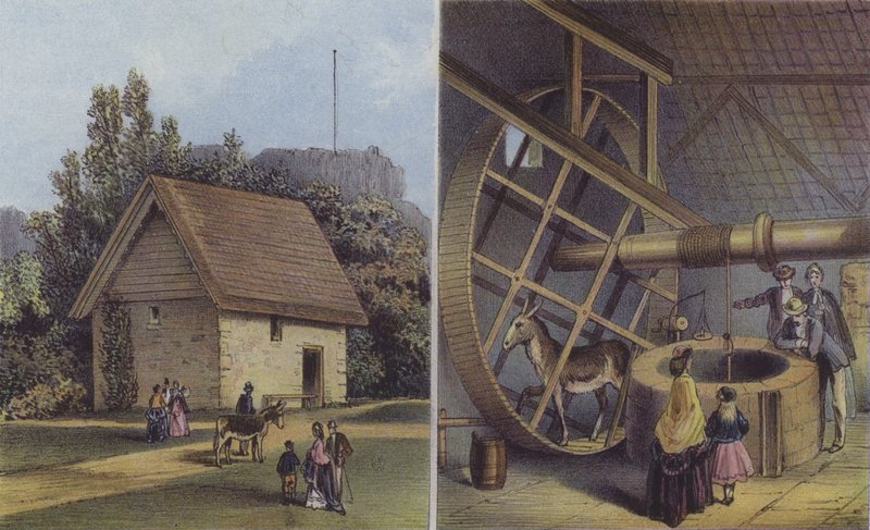 Casa de burros y pozo, Castillo de Carisbrooke de English School
