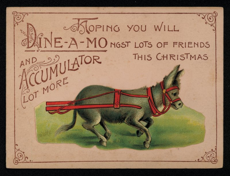 Burro y mensaje de Navidad, tarjeta de felicitación de English School
