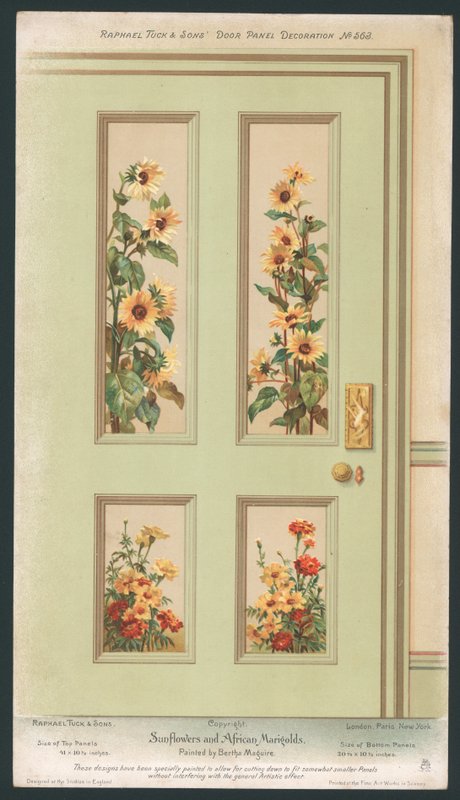 Decoración de panel de puerta de English School