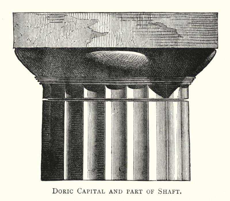 Capitel dórico y parte del fuste de English School