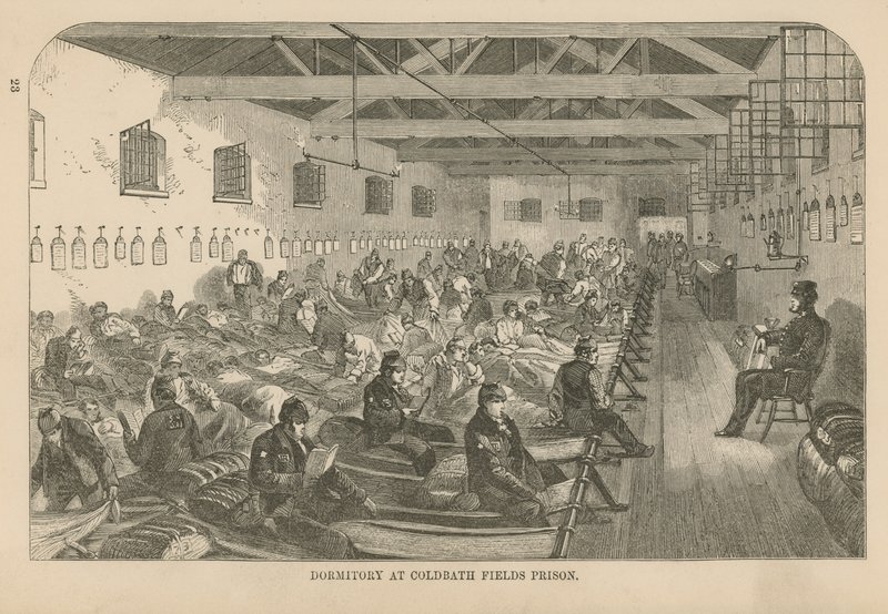 Dormitorio en la Prisión de Coldbath Fields de English School
