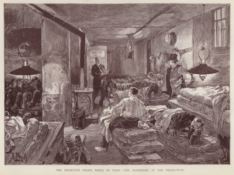 Dormitorio en la Prefectura de Policía de París, Francia de English School