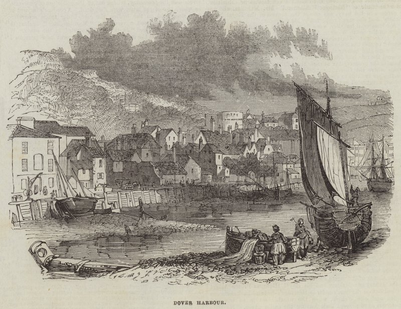 Puerto de Dover (grabado) de English School