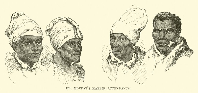 Asistentes cafres del Dr. Moffat de English School