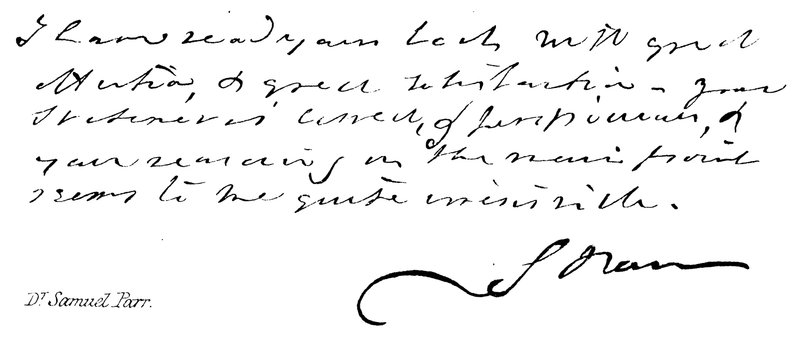 Dr. Samuel Parr de English School