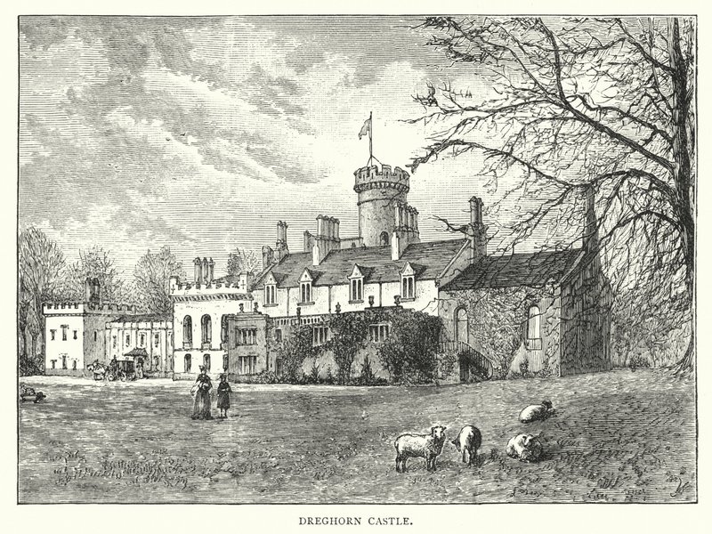 Castillo de Dreghorn (grabado) de English School