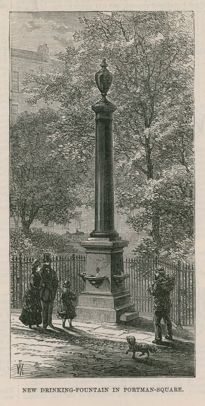 Fuente de agua potable en Portman Square de English School