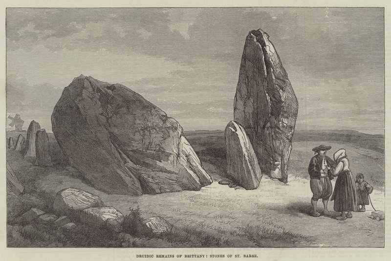 Restos druídicos de Bretaña, piedras de St Barbe de English School