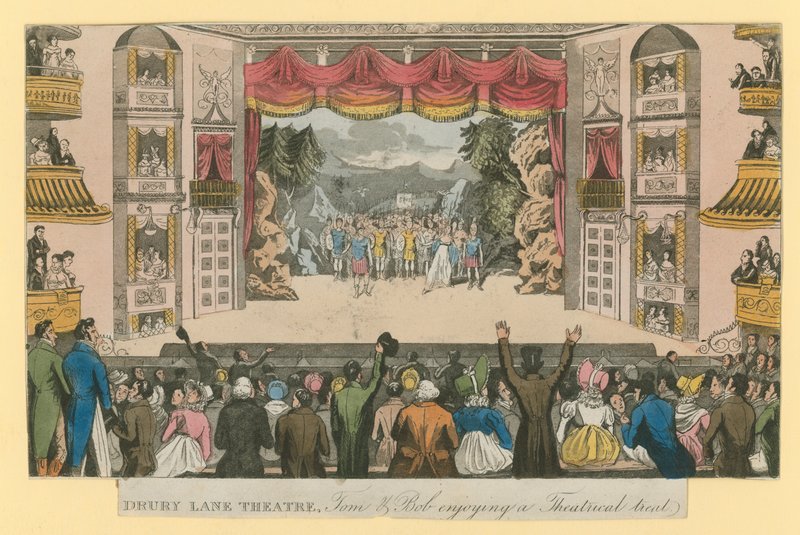 Teatro Drury Lane: Tom y Bob disfrutando de un espectáculo teatral de English School