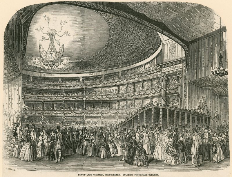 Teatro Drury Lane redecorado - Concierto Promenade de Jullien de English School