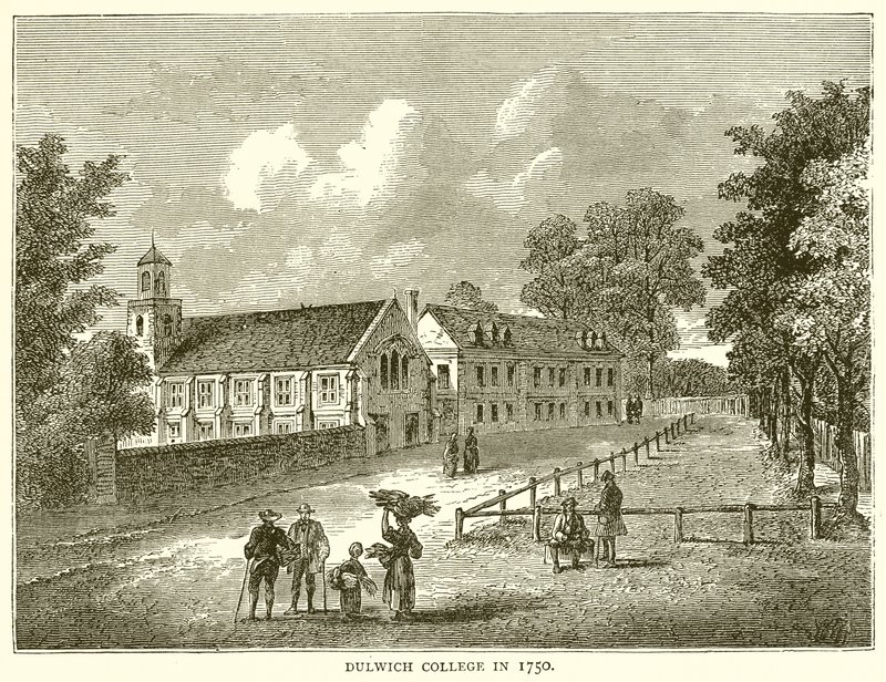Colegio de Dulwich en 1750 de English School