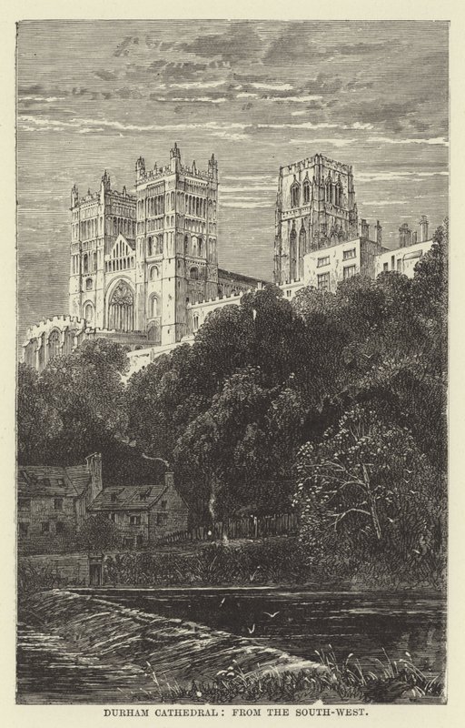 Catedral de Durham, desde el suroeste de English School