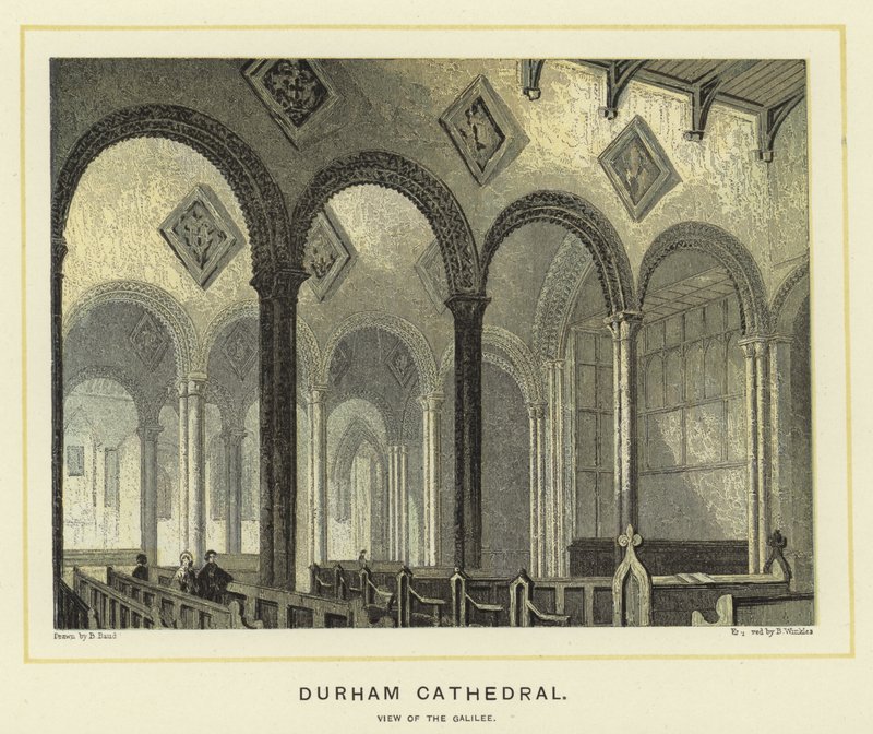 Catedral de Durham, vista de la Galilea de English School