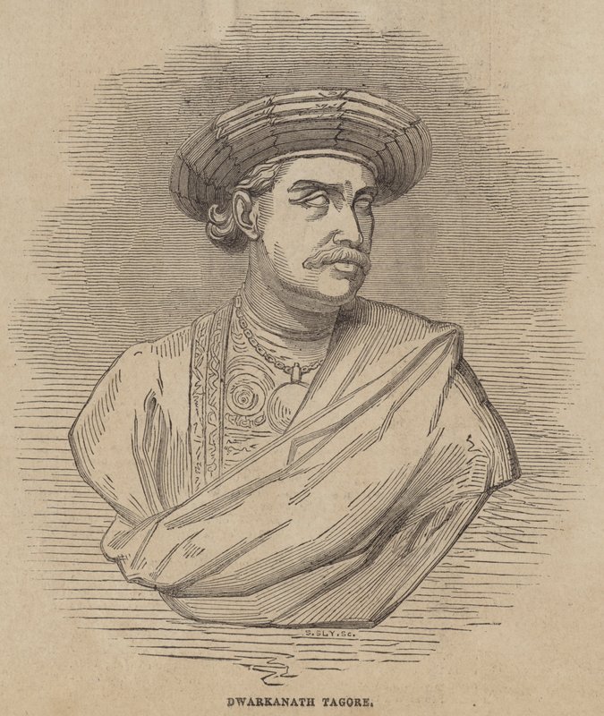 Dwarkanath Tagore (grabado) de English School