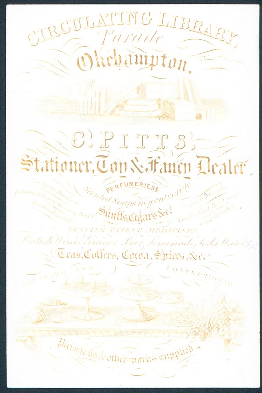 E Pitts, papelería, juguetes y artículos de fantasía, tarjeta comercial de English School