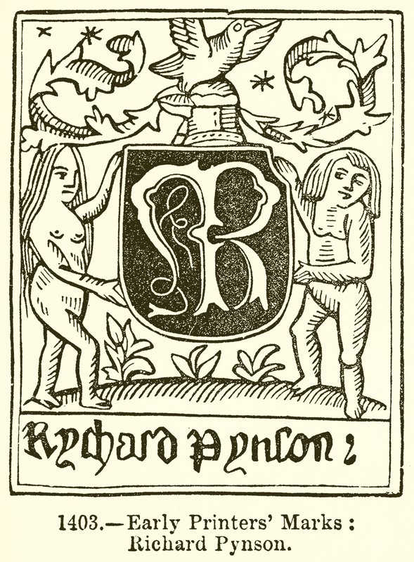Marcas de Impresores Tempranos: Richard Pynson de English School
