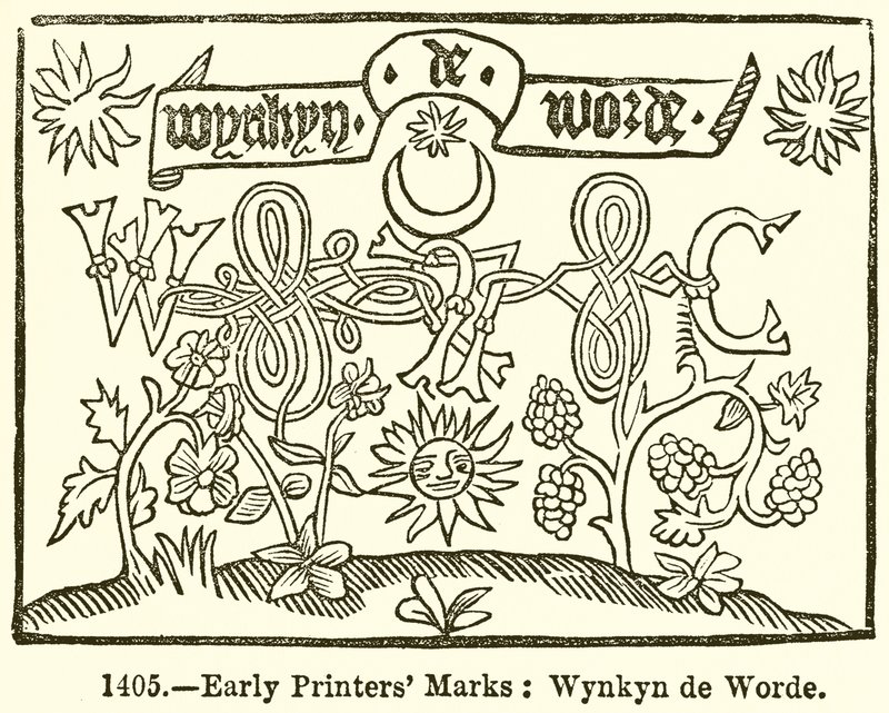 Marcas de Impresores Tempranos: Wynkyn de Worde de English School