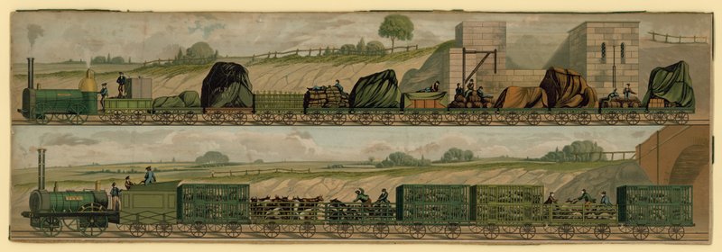 Primer tren de mercancías de English School
