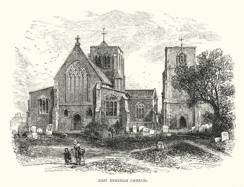Iglesia de East Dereham (grabado) de English School