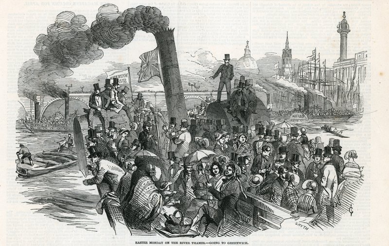 Lunes de Pascua en el río Támesis - yendo a Greenwich de English School
