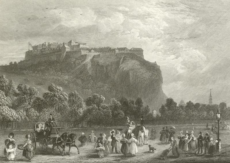 Castillo de Edimburgo desde Princes Street de English School