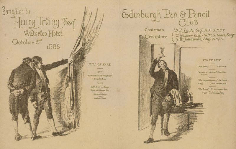 Club de Pluma y Lápiz de Edimburgo: Banquete a Henry Irving de English School