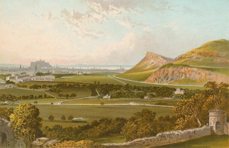 Edimburgo desde el Castillo de Craigmillar de English School