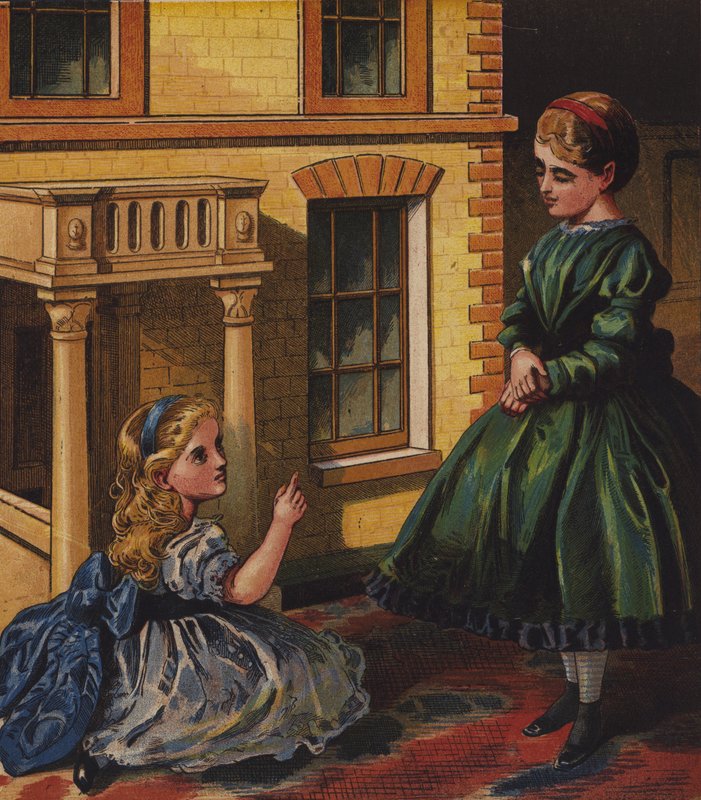 Edith and Millys Housekeeping (litografía en color) de English School