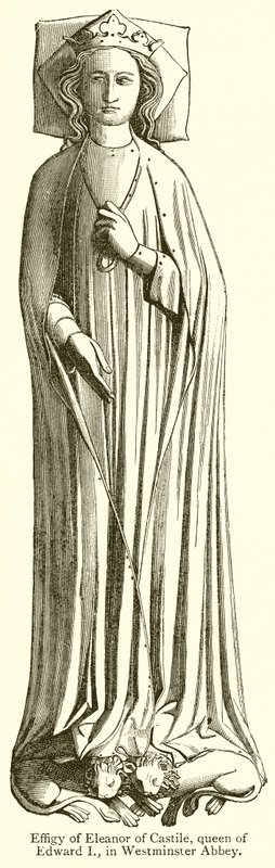 Efigie de Leonor de Castilla, Reina de Eduardo I, en la Abadía de Westminster de English School