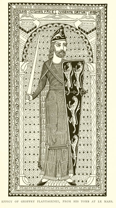 Efigie de Geoffry Plantagenet, de su tumba en Le Mans de English School