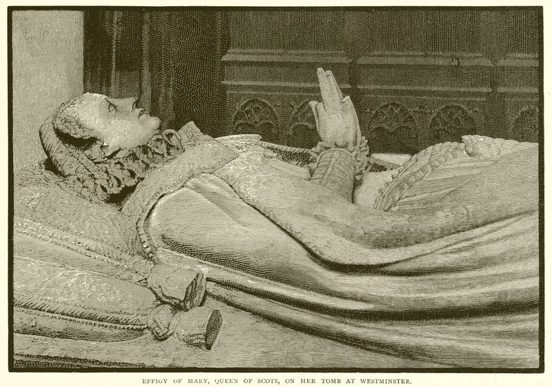Efigie de María, Reina de Escocia, en su tumba en Westminster de English School