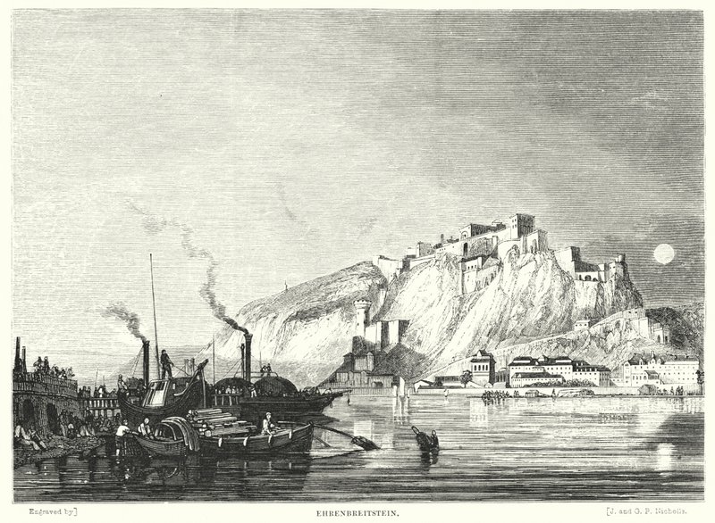 Ehrenbreitstein (grabado) de English School