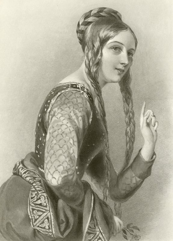 Leonor de Aquitania, reina del rey Enrique II de English School