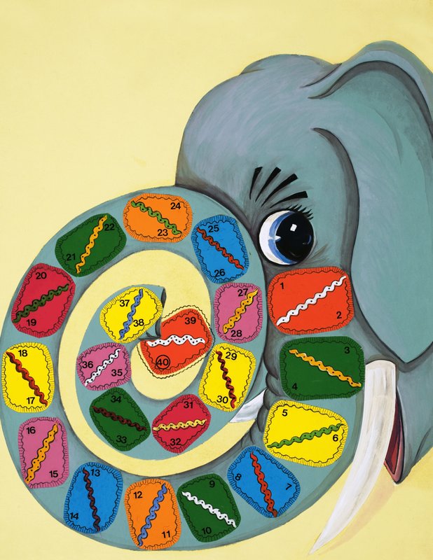 Tronco de elefante con números de English School
