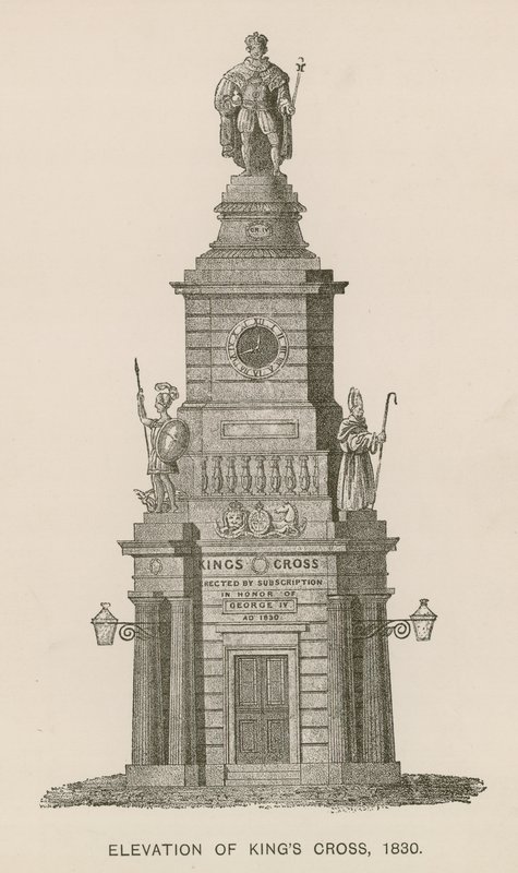 Elevación de Kings Cross, Londres, 1830 de English School