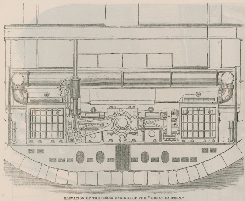 Elevación de los motores de tornillo del Gran Eastern de English School