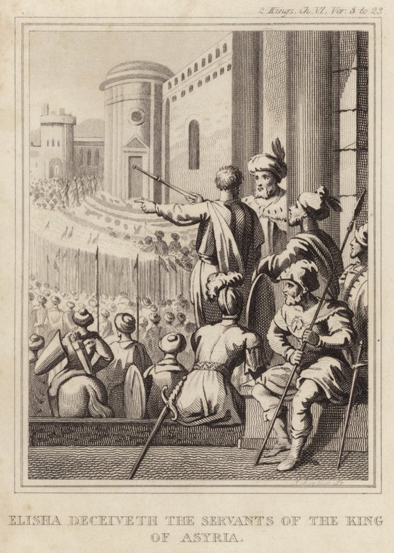 Eliseo engaña a los sirvientes del Rey de Asiria de English School