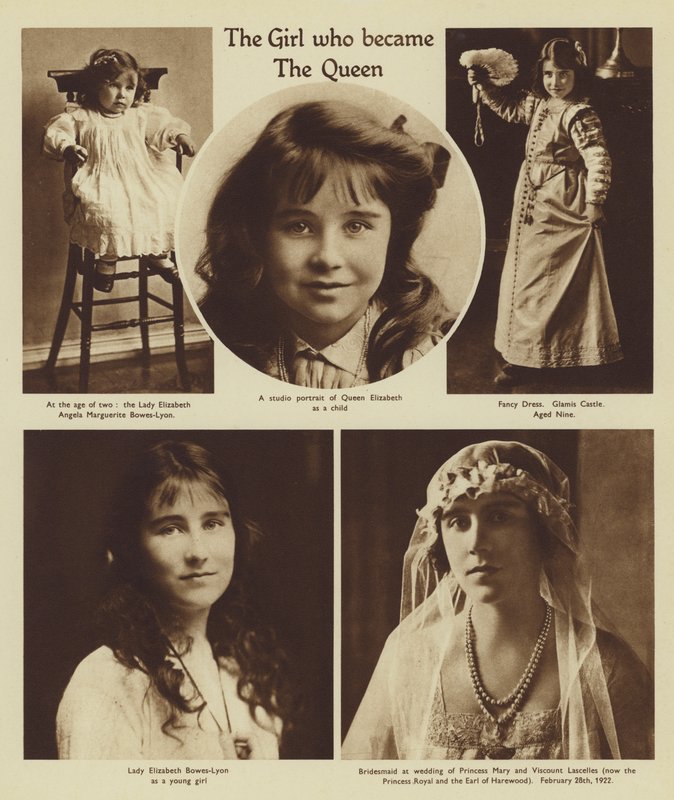 Elizabeth Bowes-Lyon, que llegó a ser Reina y Reina Madre (foto b/n) de English School